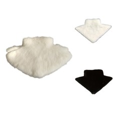 1Pcs Faux Fur Fake Collar Animal Cosplay Plush Mock Neck w/ Zipper Fake Collars