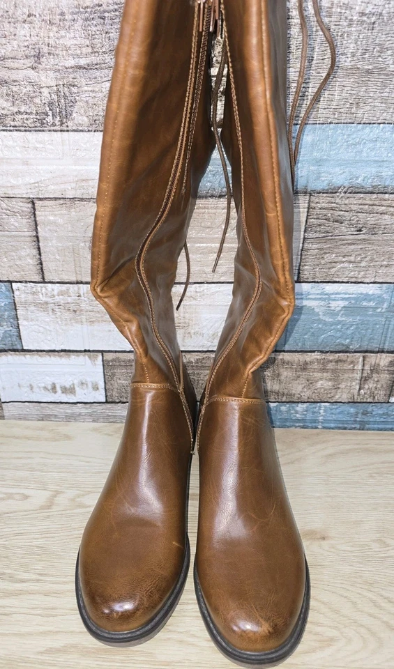 Pierre Dumas Mujer Barcelona Botas Marrón Talla 9M NUEVAS 18" Alto Foto 2 de 4