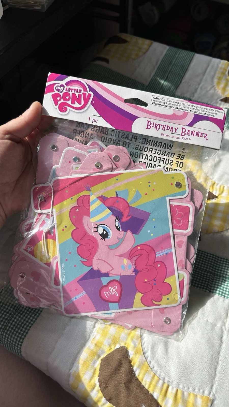My Little Pony happy birthday party banner decoration 6.59 ft NEW VTG Girls MLP