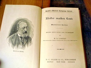 Details About Antique German Book Heaths Language Series Kleider Machen Leute Keller Vtg - 