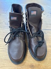 Mens Leather Boots Knapp Shoes Made In USA Sz 8 EEE