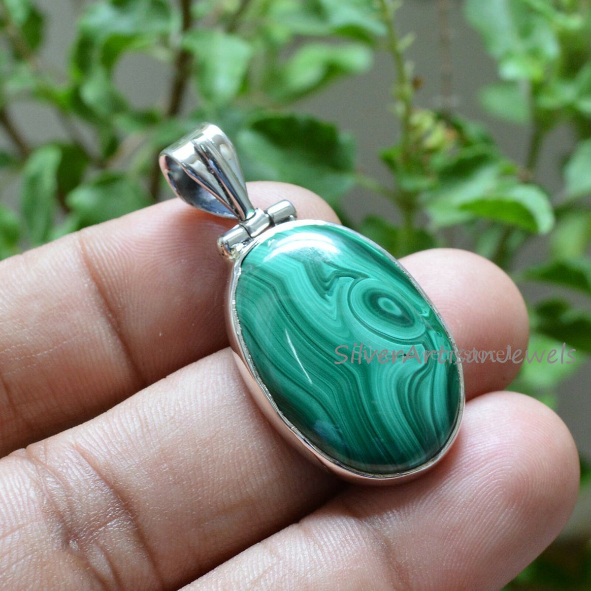 送税込【CRAFTD London】Malachite Clover Stone Pendant☆(2色) CRAFTD / CLOVER STONE PENDANT NECKLACE - GANGSTA MARKET
