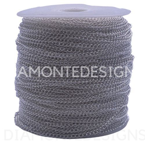 ❤ 4m - FEIN PLATTIERTE BORDSTEINKETTE 3mm x 2mm ROSÉGOLD SILBER BRONZE SCHMUCK ❤ - Bild 8 von 13