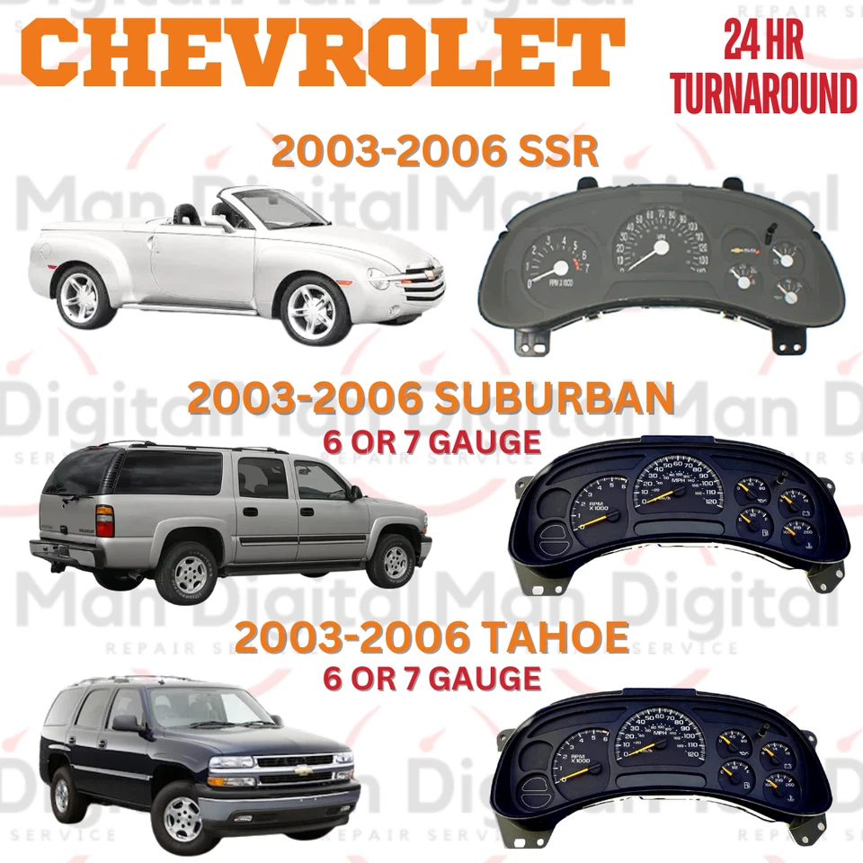 Medidores de cluster Ford Mustang serviço de reparo de peças Chevrolet Tahoe Hummer - Imagem 4 de 4