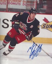 Geoff Sanderson Autographed 8x10 Columbus Blue Jackets D550
