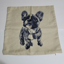 French Bulldog Frenchie Full Body Decorative Pillow Cover Dog Hipster NWOT