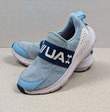 Under Armour BPS Surge 3 Kids Slip On Sneaker Shoe Light Blue Paint Splatter 5Y