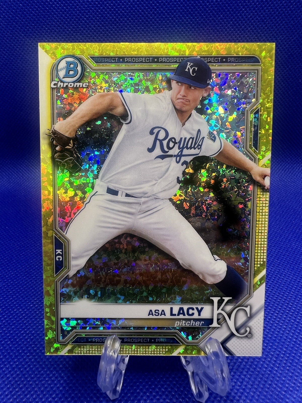 2021 Bowman Chrome Asa Lacy - Yellow Mini-Diamond - #/75 BCP-83