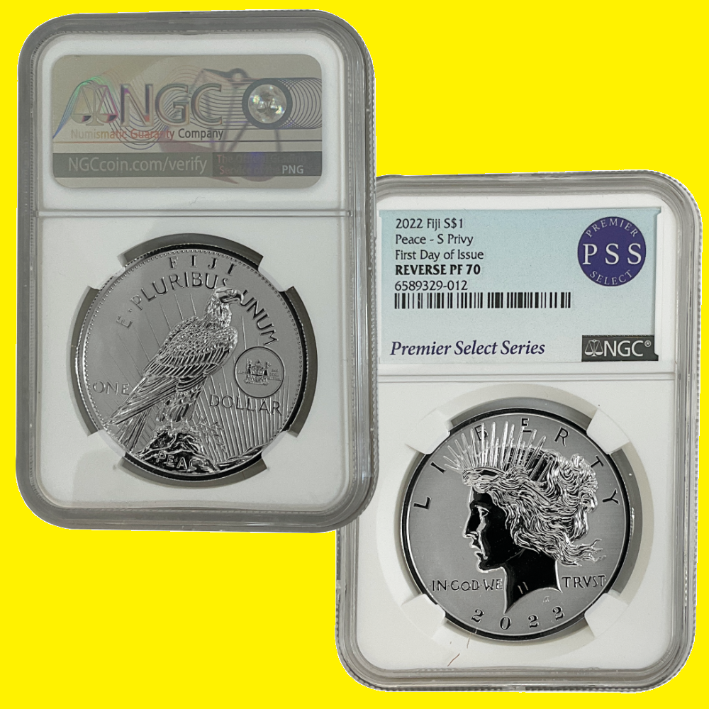 2022 Peace S $1 Silver Dollar NGC RV PF 70 First DAY OF ISSUE mint
