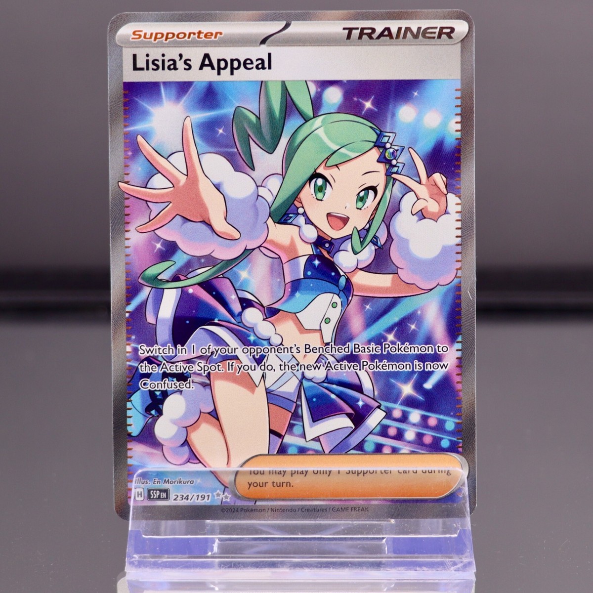 234 191 pokemon card Pokemon TCG Lisia's Appeal 234/191 Sv08: Surging Sparks Holo NM