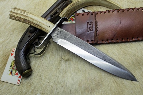 BOWIE KNIFE RUSTIC WESTERN FRONTIER MOUNTAIN MAN COWBOY CONFEDERATE FORGED EDC