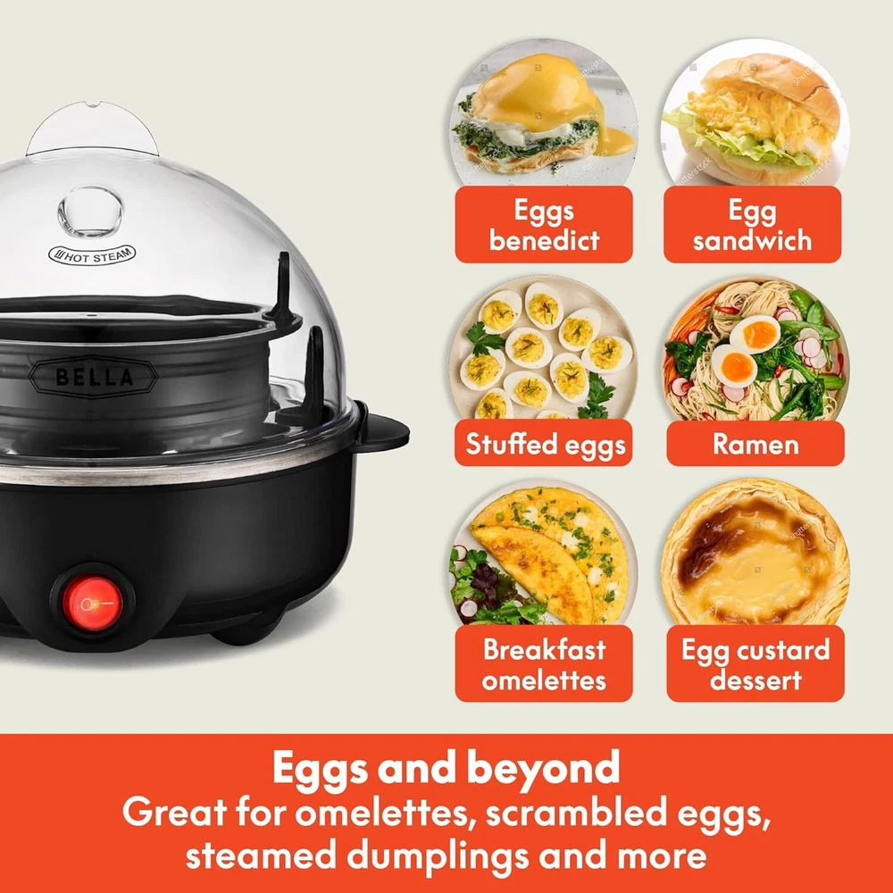 7-Capacity Electric Egg Cooker for Hard Boiled and Poached Eggs Fast 7-Capacity Electric Egg Cooker for Hard Boiled and Poached Eggs Fast