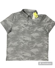 All in Motion Men's Camo Print Jacquard Polo Shirt Dark Gray XXL