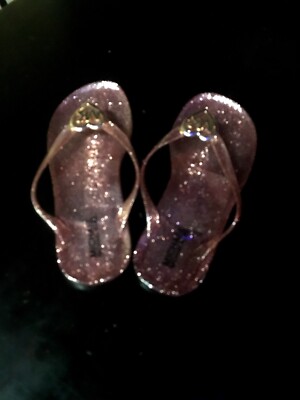 Michael Korrs Girls Sandal Trish Claire Rose Gold Glitter Size 11.5