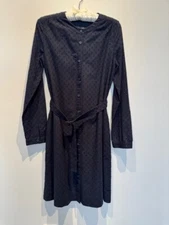 APC navy eyelet lined dress 36