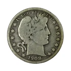 1908-D 50C Barber Half Dollar VG-F #