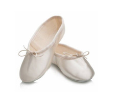 Katz Ballet Shoes Off White Satin Bridal Wear Ballet Shoes with Rubber Sole