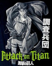 Attack On Titan Season 3 Anime Black T-Shirt Adult Size Small S