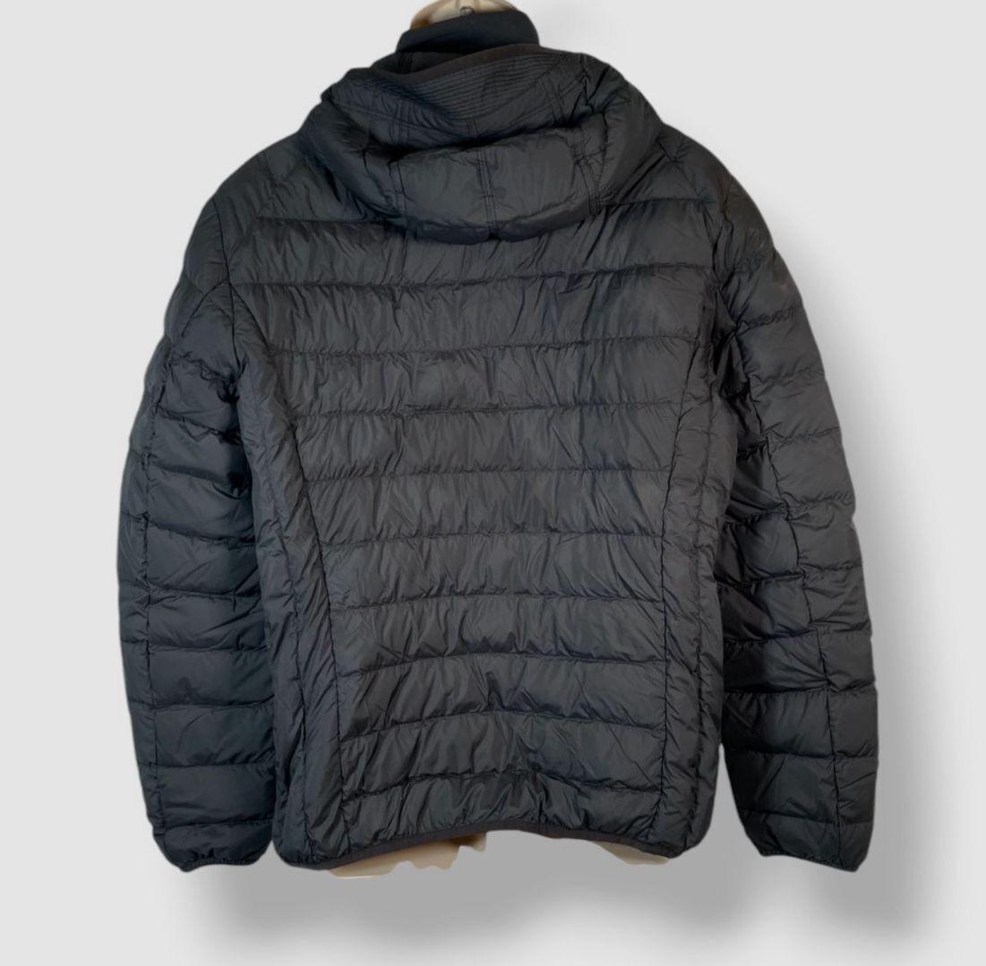 Parajumpers Men's Black Last Minute Hooded Down Jacket Coat Size
