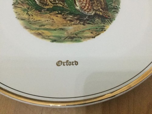RARE LIVERPOOL ROAD POTTERY LTD PHEASANT DESIGN 10” DINNER PLATE ORFORD GC - Picture 2 of 6