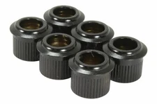 Guitar 10mm OD x 1/4" ID Tuning Machine Press-in Conversion Bushings - Black