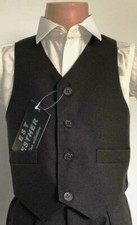 Kinder Jungen Fest Weste für Anzug schwarz 80,92,98,104,116,128,140,152,164 NEU