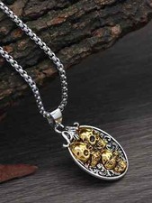 Collana da uomo con Bar&Shield con teschio in acciaio Harley-Davidson