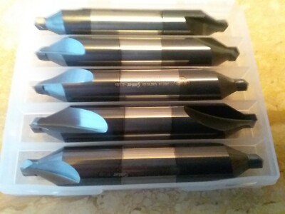 5pcs solid carbide Tialn coated #6 center drills 7/32x1/2x3'' #530-CTN-6