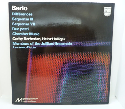LP Vinyl Berio Cathy Berberian Heinz Holliger Members of the Juilliard