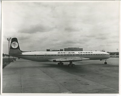 DAN AIR DE HAVILLAND COMET 4B G-APMG LARGE VINTAGE ORIGINAL PHOTO AIRLINE