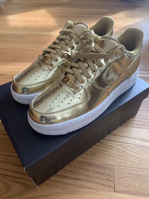 Nike Air Force 1 Low SP Metallic Gold Mens 8 Womens 9.5 Cq6566 700 for sale online | eBay
