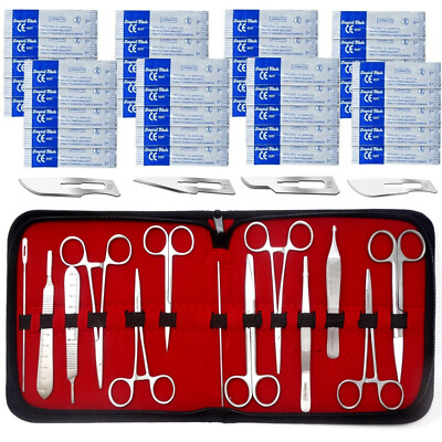 NEW 53 Pcs Minor Surgery Dissection Dissecting Student Kit Surgical Instruments