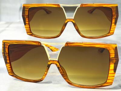 Classic Vintage Retro Style Hardcore Hip Hop Rapper Pimp SUNGLASSES Orange Frame