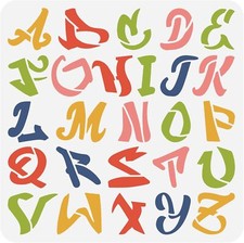 Graffiti Letters Stencil 12x12", Street Graffiti Uppercase Alphabet Reusable ...
