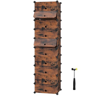 Schuhregal Steckregal Regalsystem Aufbewahrung Kunststoffplatten LPC010A01