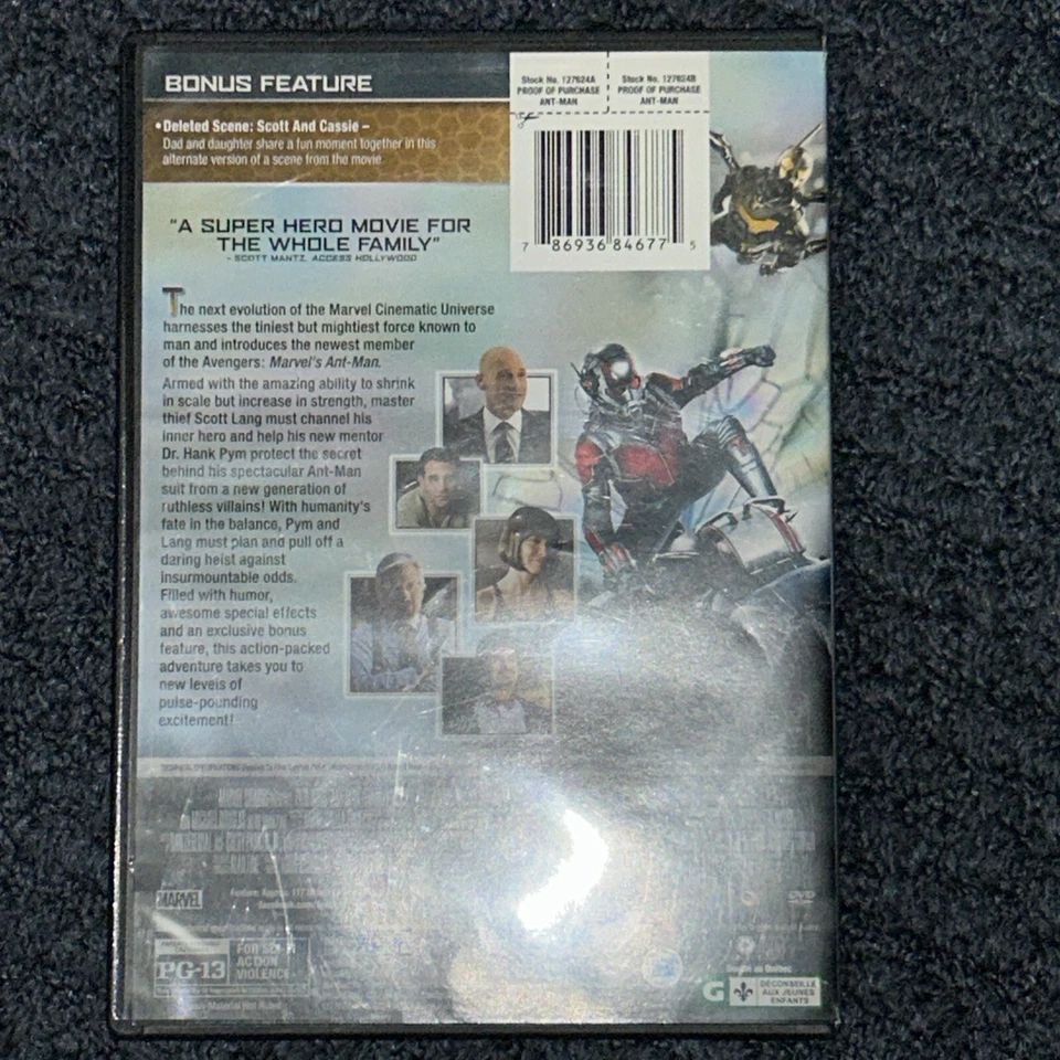 Marvel Ant-Man DVD Movie 2015 Good Condition Foto 4 de 4