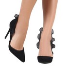 High Heel Pointed Toe 4.3 in Stiletto Black Shoes US 11 (116) — photo 2
