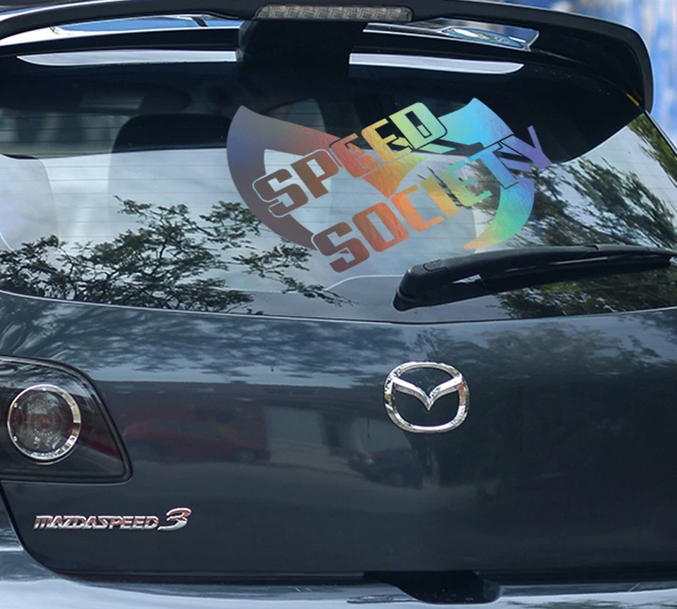 Calcomanía de parabrisas Speed Society pegatina de coche Jdm banner gráficos aptos/para Mazda Foto 2 de 4
