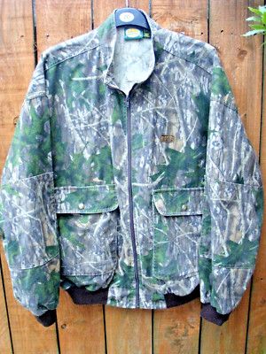 Cabela's Outdoor Gear, Light Front Zip Bomber Jacket, Mossey Oak Leaf. XL groß.