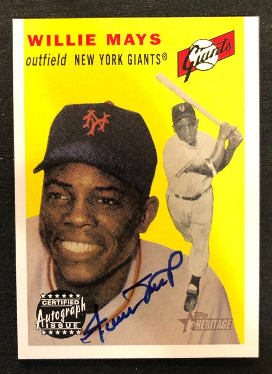2003 Topps Heritage Real One Willie Mays Auto Signed 1954 Topps #RO-WM HOF