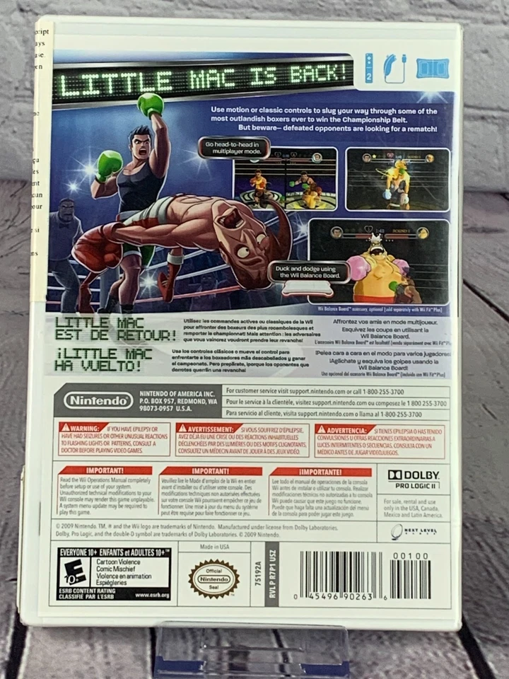 Punch-out!! [Nintendo Selects] (Nintendo Wii, 2009) Brand New Factory Sealed - Image 2 of 4