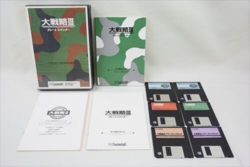 PC Game DAISENRYAKU III 3 Great Commander PC-9801 3.5 2HD Japan 2444 pc98 - Afbeelding 1 van 4