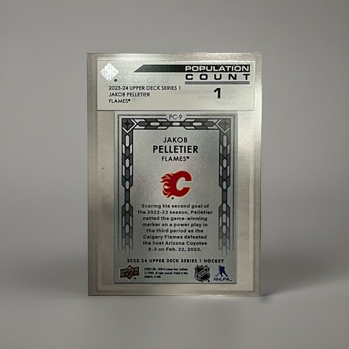 Jacob Pelletier Population Count 1 Rare 1 of 1 Upper Deck NHL - Picture 2 of 2