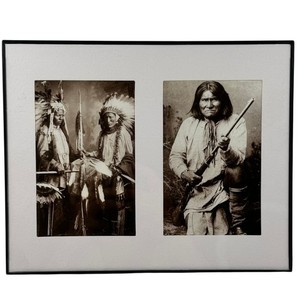 Geronimo Native American Warriors Framed Sepia Photo Prints 8x10 Framed to Hang
