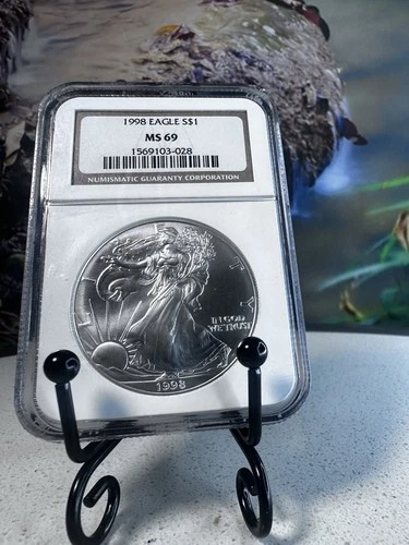 1998 NCG MS69 silver dollars us coins