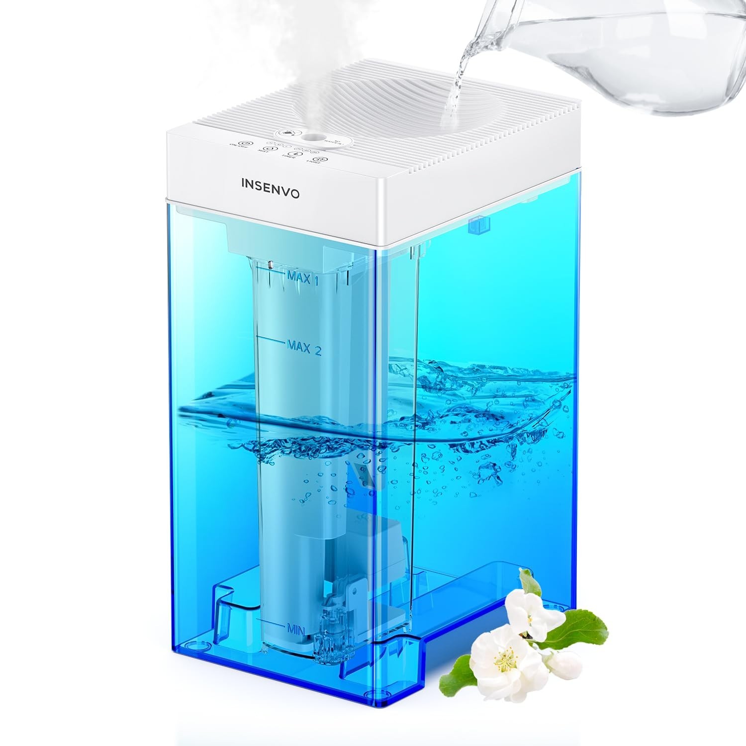 Touch Control, Adjustable 3 Mist 3 Timers Auto Shut-off