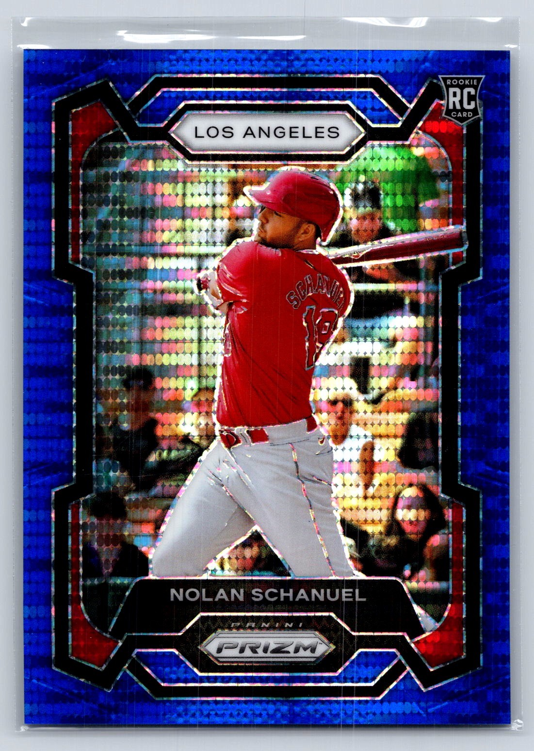 2024 Panini Prizm #262 Nolan Schanuel Blue Pulsar Prizms #/75