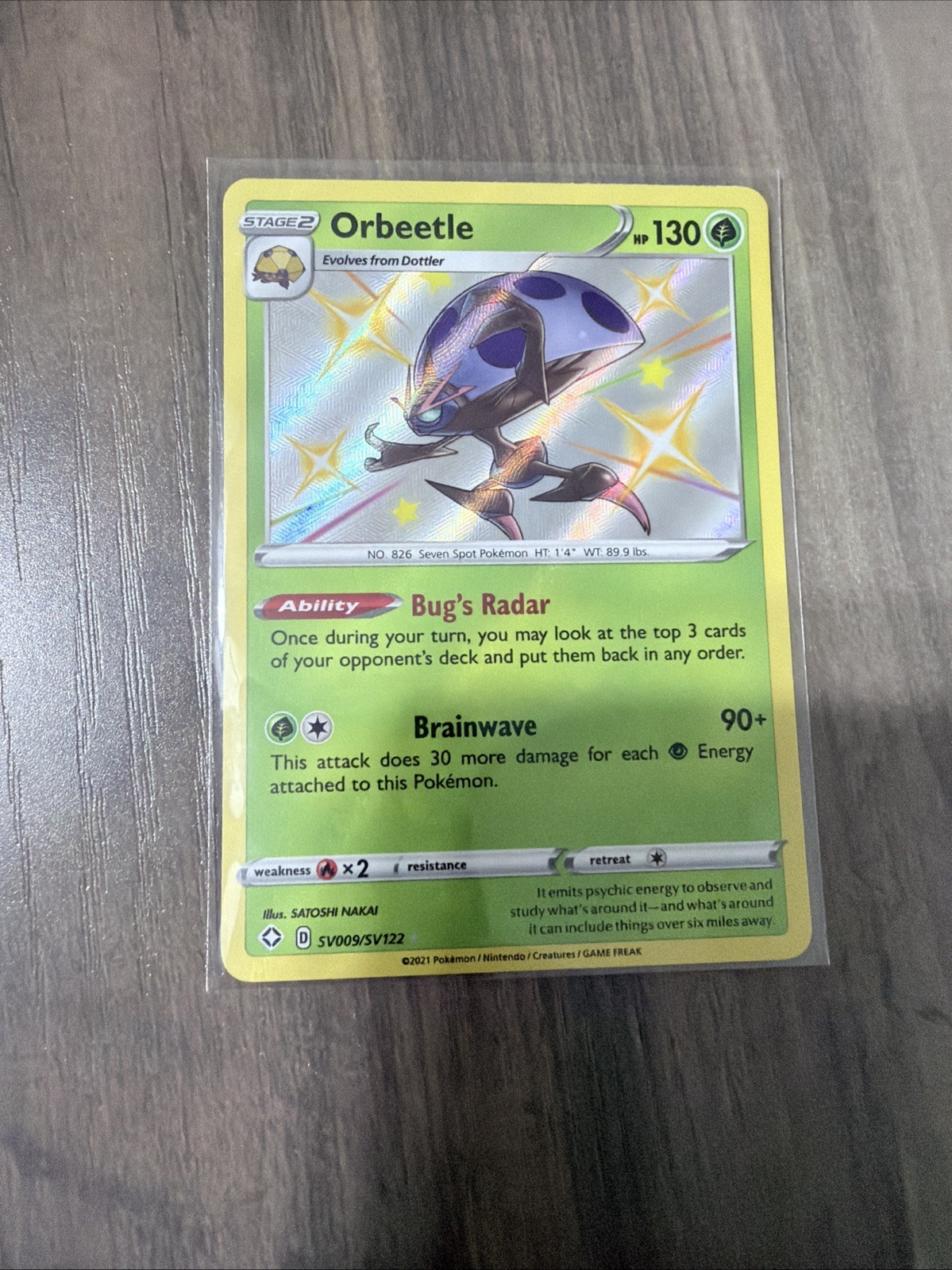 Orbeetle SV009/SV122 Shiny Rare Shining Fates Shiny Vault Pokemon Near Mint