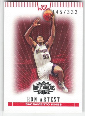 2007-08 Topps Triple Threads #83 Metta World Peace BASKETBALL Sacramento Kings