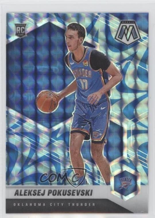 2020-21 Panini Mosaic Reactive Blue Prizm Aleksej Pokusevski #226 Rookie RC 0z2o